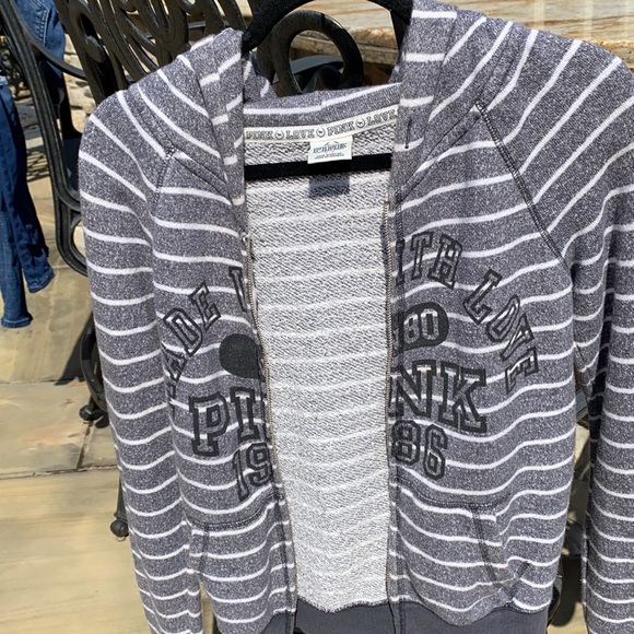 Pink Victoria Secret Zip Up Sweatshirt Hoodie SzSP - Picture 6 of 8